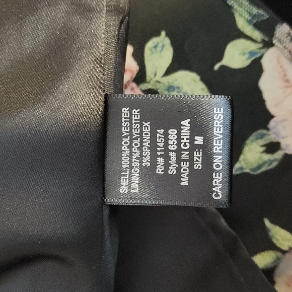 Ro & De Black Pink Skirt Floral Lined Mesh‎ Pleated Tapestry Look Circle Swing - Picture 7 of 13